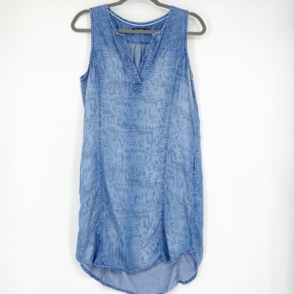 Max Jean Midi Shift Sleeveless Chambray 
